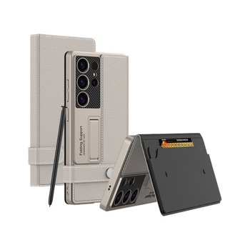 Carcasă pentru Samsung S24/S25 Ultra cu slot pentru card, portofel și suport – TPU+PC, presare la cald, protecție la șocuri