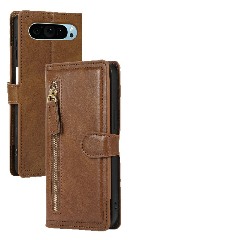 Kožený flip púzdro pre Google smartfóny – PU+TPU dvojvrstvový kryt, strojné spracovanie, prispôsobiteľné, proti opotrebeniu, proti odtlačkom prstov