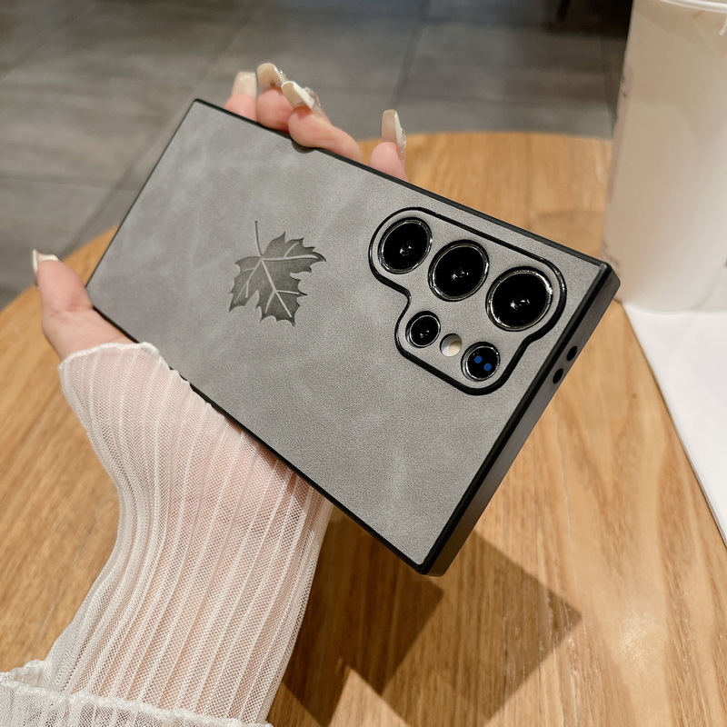 Carcasă pentru telefon Samsung S24 Ultra, S23 FE, S22 (Material: TPU piele sintetică; Proces: Embosare; Funcții: Șocuri, Rezistență la uzură, Protecție la căderi)