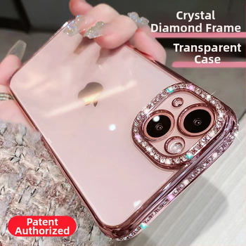 Husă pentru iPhone 14 Pro Max din TPU, cadru electroplacat, protectie anti-cadere