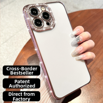 Husă pentru iPhone 14 Pro Max din TPU, cadru electroplacat, protectie anti-cadere