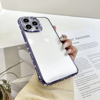 Husă pentru iPhone 14 Pro Max din TPU, cadru electroplacat, protectie anti-cadere