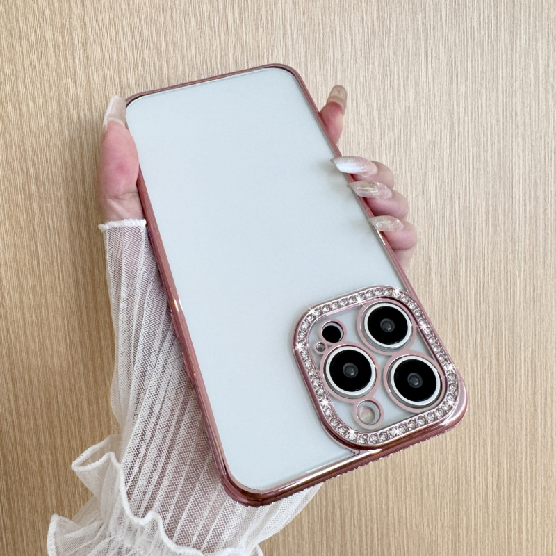 Husă pentru iPhone 14 Pro Max din TPU, cadru electroplacat, protectie anti-cadere