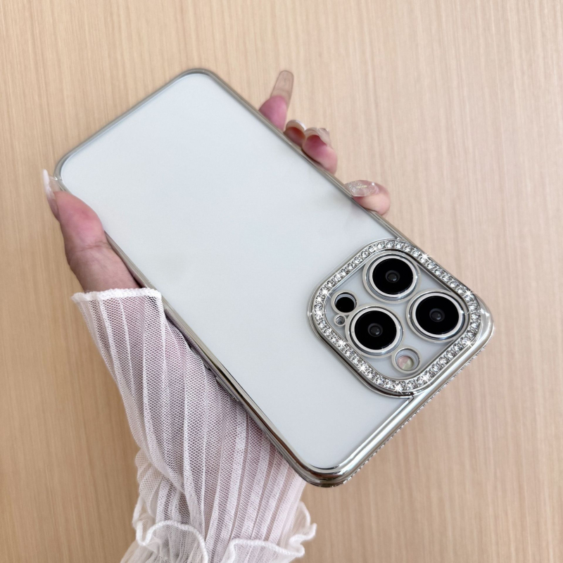 Husă pentru iPhone 14 Pro Max din TPU, cadru electroplacat, protectie anti-cadere