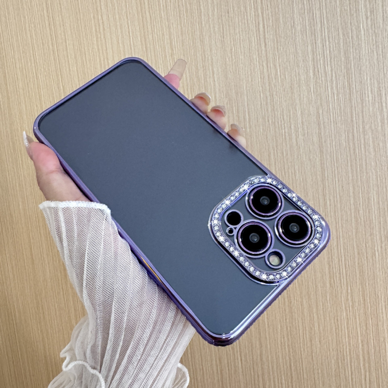 Husă pentru iPhone 14 Pro Max din TPU, cadru electroplacat, protectie anti-cadere