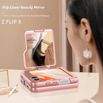 Carcasă pentru Samsung Galaxy Z Flip6 cu inel de frumusețe ultra-subțire, tip capac din spate, material PC, turnare prin injecție, personalizabil