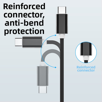 Πλεγμένο καλώδιο δεδομένων και φόρτισης για κινητά, διακλάδωση 1 προς 3, 2.4A γρήγορη φόρτιση, μήκος 1 m, θύρες Lightning, Micro USB και Type-C, μέγιστη ισχύς 12W