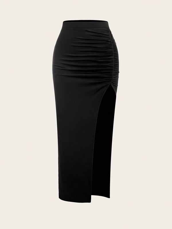 Πλισέ μακριή φούστα, πολυεστέρας, περιεκτικότητα βασικού υφάσματος κάτω από 30%, καλοκαίρι 2025, ιαπωνο-κορεατικό χαλαρό στυλ