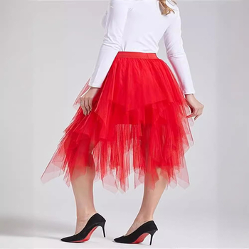 Ακανόνιστη φούστα, μεσαίου μήκους, πολυεστερική μίξη 70–80%, Καλοκαίρι 2024, στυλ φρέσκου αέρα