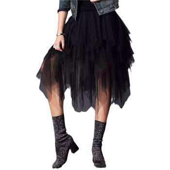 Ακανόνιστη φούστα, μεσαίου μήκους, πολυεστερική μίξη 70–80%, Καλοκαίρι 2024, στυλ φρέσκου αέρα