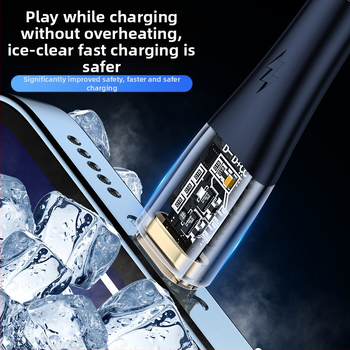 Καλώδιο Type-C με πλεγμένο σχέδιο για γρήγορη φόρτιση, 100W, βύσμα με μία κεφαλή, για smartphones Huawei/Honor Android