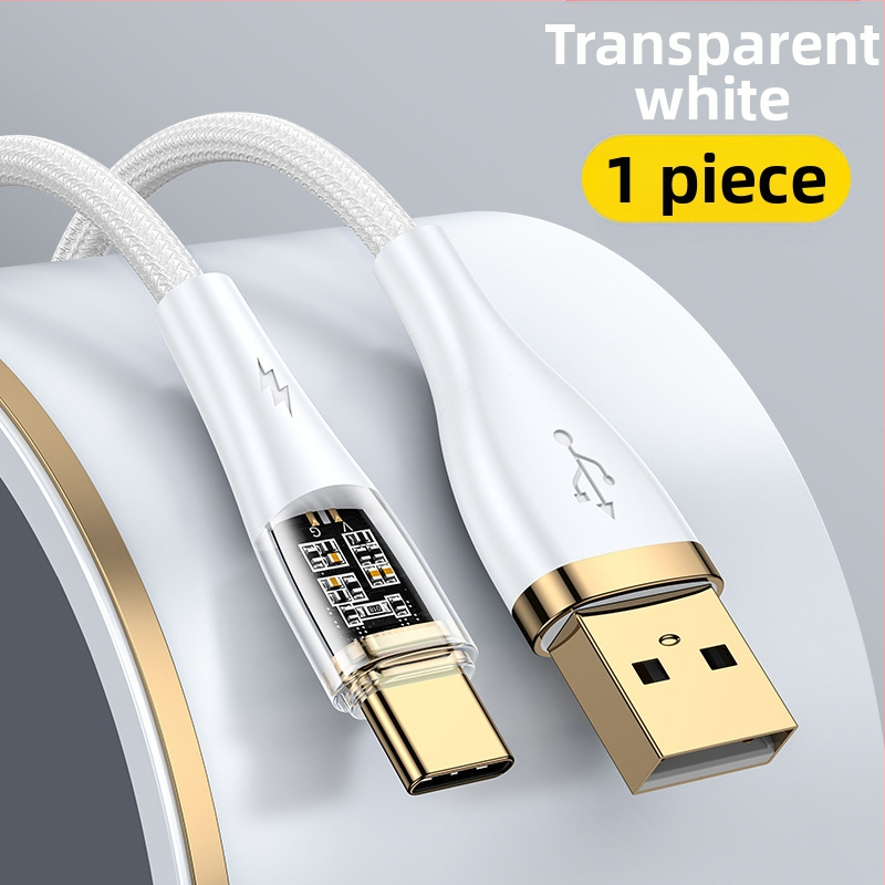 Καλώδιο Type-C με πλεγμένο σχέδιο για γρήγορη φόρτιση, 100W, βύσμα με μία κεφαλή, για smartphones Huawei/Honor Android