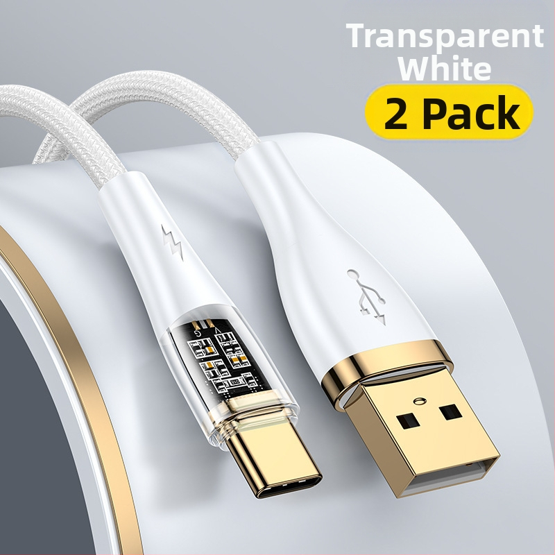 Καλώδιο Type-C με πλεγμένο σχέδιο για γρήγορη φόρτιση, 100W, βύσμα με μία κεφαλή, για smartphones Huawei/Honor Android