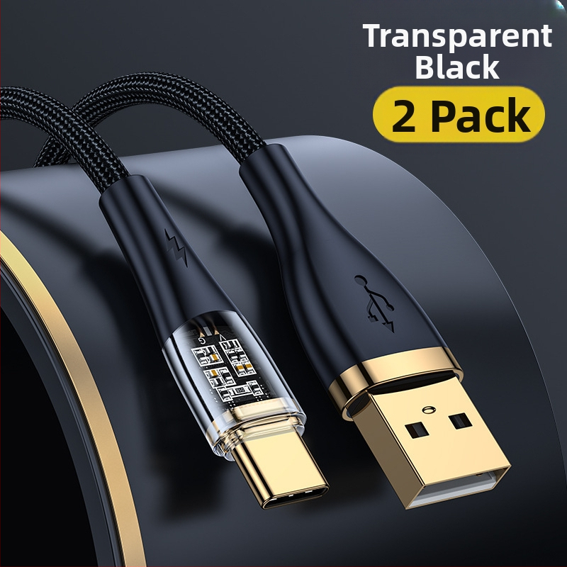 Καλώδιο Type-C με πλεγμένο σχέδιο για γρήγορη φόρτιση, 100W, βύσμα με μία κεφαλή, για smartphones Huawei/Honor Android