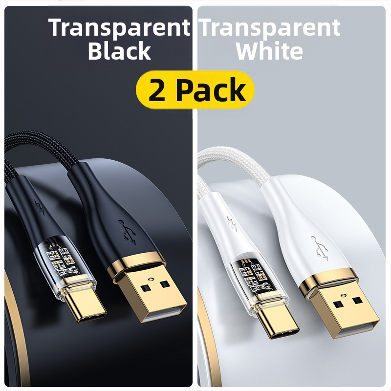 Καλώδιο Type-C με πλεγμένο σχέδιο για γρήγορη φόρτιση, 100W, βύσμα με μία κεφαλή, για smartphones Huawei/Honor Android