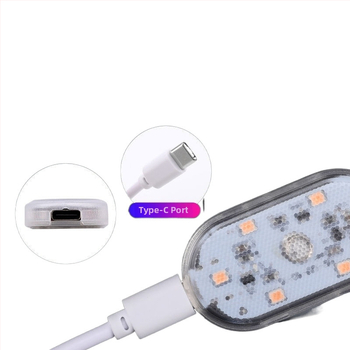 Φωτιστικό περιβάλλοντος εσωτερικού αυτοκινήτου LED με χειρισμό αφής και φόρτιση USB