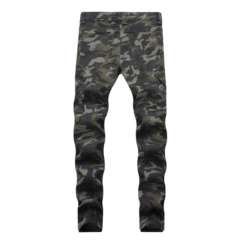 Дънки - Slim-Fit, средна талия, дънков плат 95% памук, множество джобове