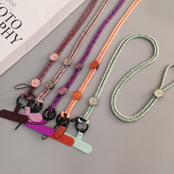 Sieviešu telefona lanyards crossbody ar ģeometrisku piekari, roku darbs, daudzfunkcionāls