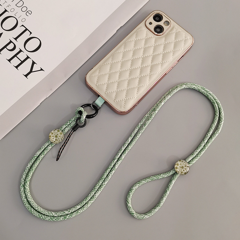 Sieviešu telefona lanyards crossbody ar ģeometrisku piekari, roku darbs, daudzfunkcionāls