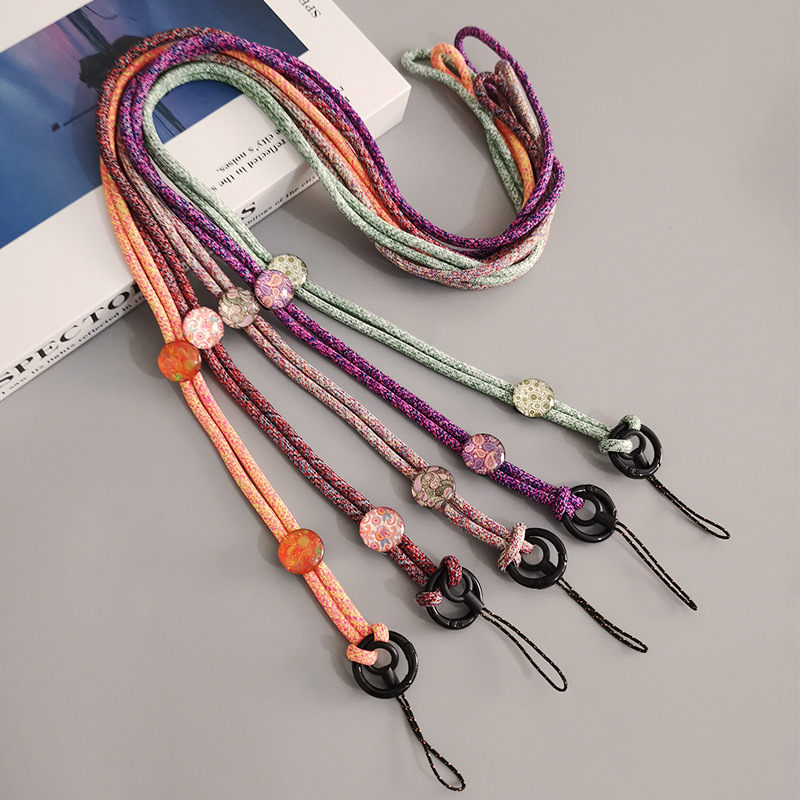 Sieviešu telefona lanyards crossbody ar ģeometrisku piekari, roku darbs, daudzfunkcionāls