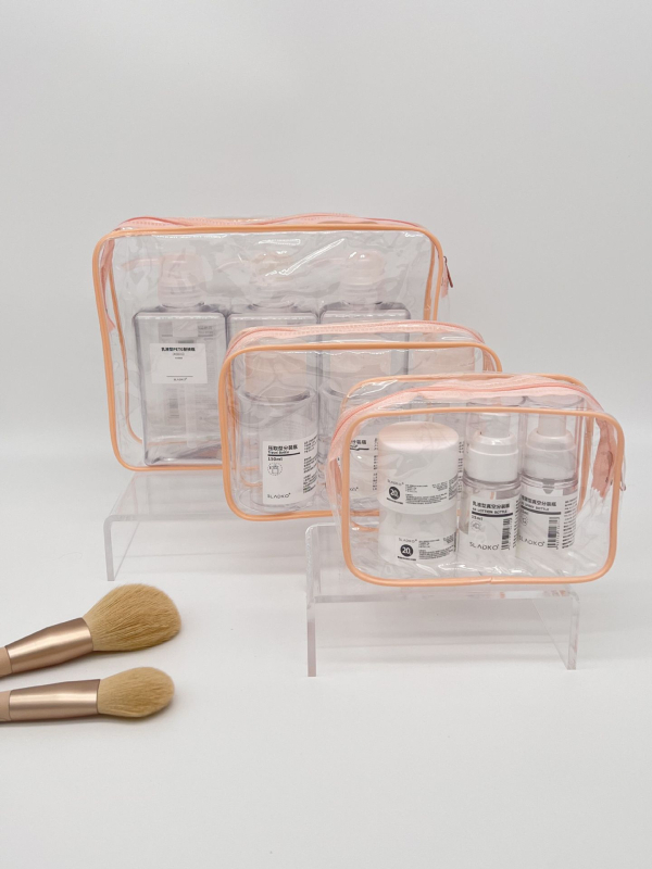 Geantă de toaletă PVC, formă cub, cu fermoar, multifuncțională pentru călătorii