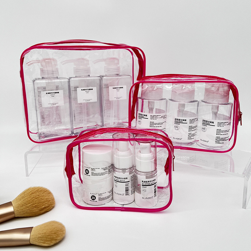 Geantă de toaletă PVC, formă cub, cu fermoar, multifuncțională pentru călătorii