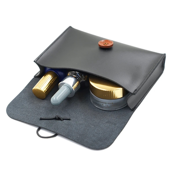 PU кожена козметична чанта за жени — закопчалка, преносима, водоустойчива, за ежедневна употреба