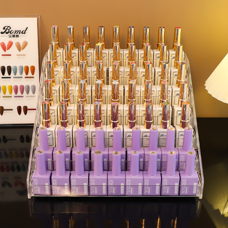 Suport de afișaj pentru lacuri de unghii, multi-strat, din plastic PS, capacitate 18 L, pentru cosmetică