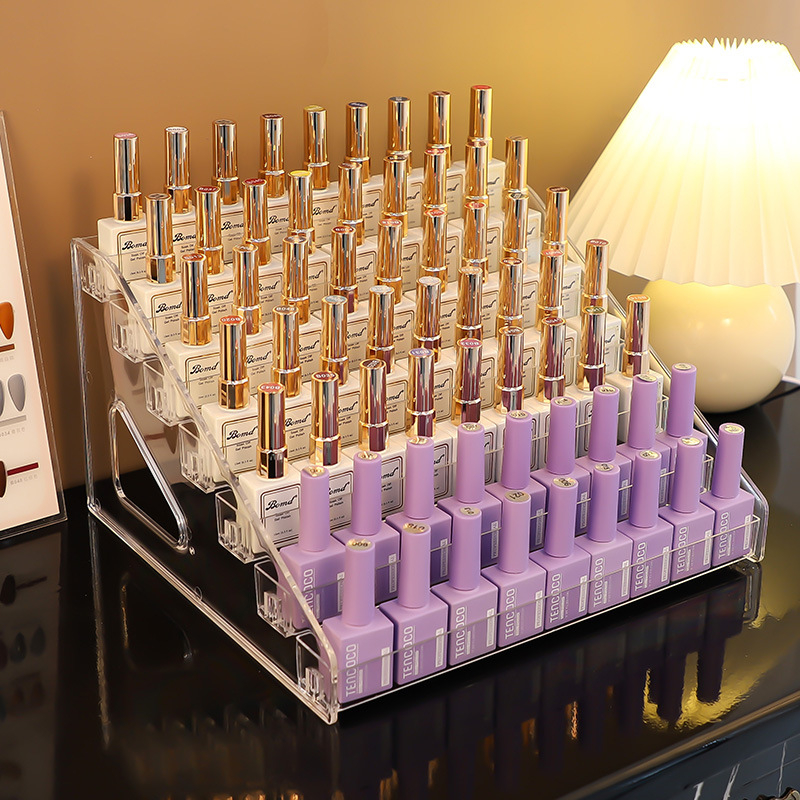 Suport de afișaj pentru lacuri de unghii, multi-strat, din plastic PS, capacitate 18 L, pentru cosmetică