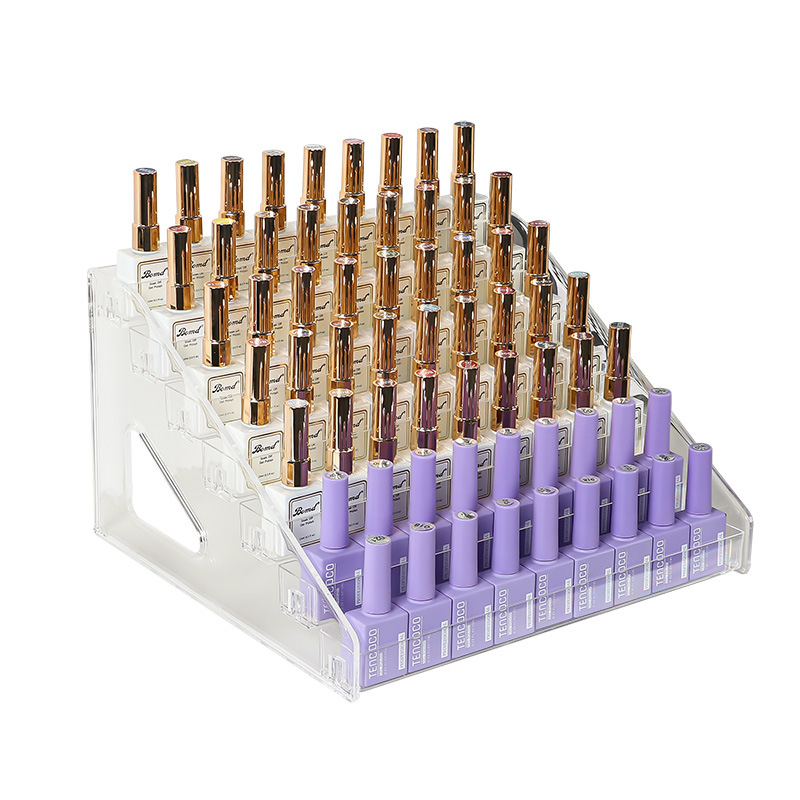 Suport de afișaj pentru lacuri de unghii, multi-strat, din plastic PS, capacitate 18 L, pentru cosmetică