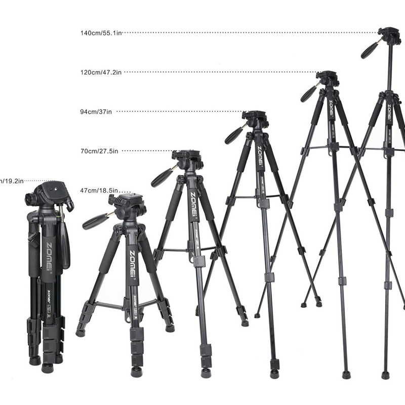 Q111 Трипод за мобилен телефон за лайв стрийминг с глава 3D PTZ, носимост 11–15 кг, включва платформа за бърз монтаж