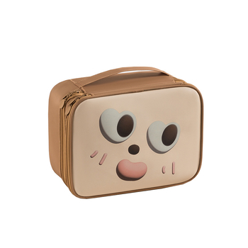 PU козметична чанта с множество отделения, водоустойчива и ултралека, преносима с голям капацитет, аниме мотив, подплата полиестер