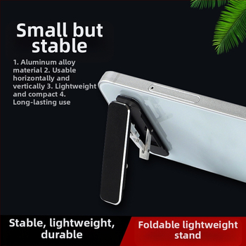 Държач за телефон от алуминиева сплав – компактен, преносим, сгъваем за бюро, с лепящ заден панел (модел WJ-S008)