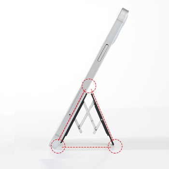 Държач за телефон от алуминиева сплав – компактен, преносим, сгъваем за бюро, с лепящ заден панел (модел WJ-S008)