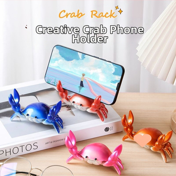 Държач за мобилен телефон с крабоподобен дизайн, настолен мултифункционален държач за моливи и очила; пластмасов