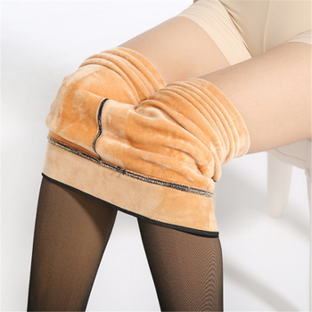 Νάιλον καλσόν με φλις επένδυση, μονόχρωμα, πλήρους μήκους