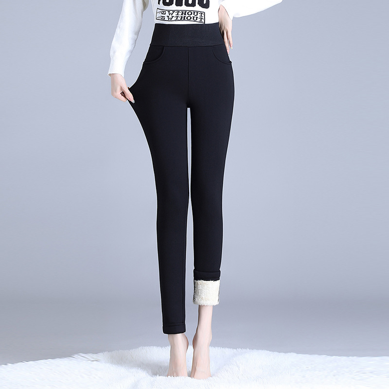 Sieviešu augsta vidukļa legingi no kompozīta velūra, ultra biezas, saglabā siltumu