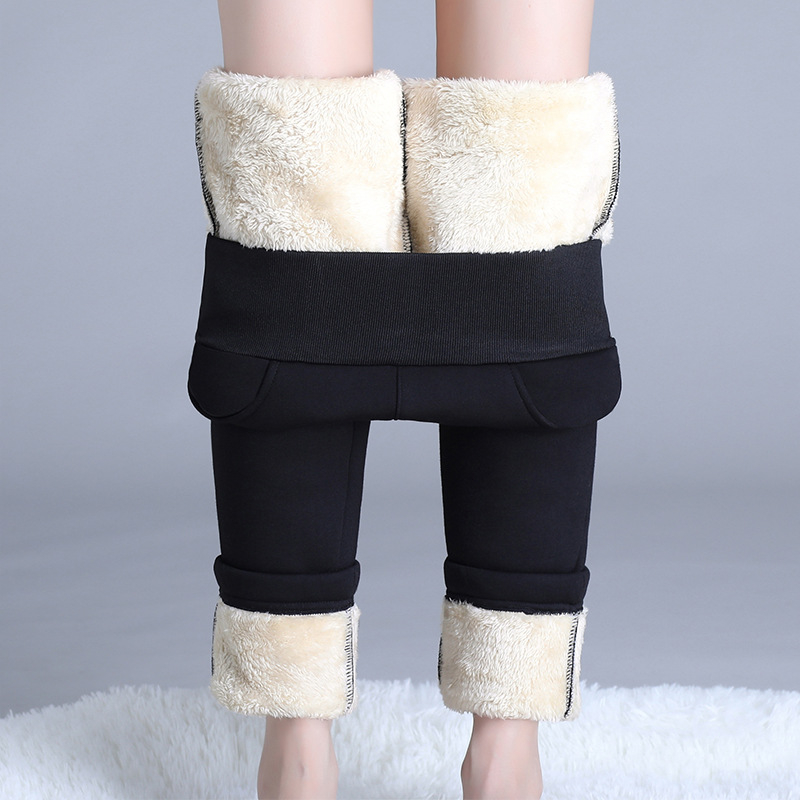 Sieviešu augsta vidukļa legingi no kompozīta velūra, ultra biezas, saglabā siltumu