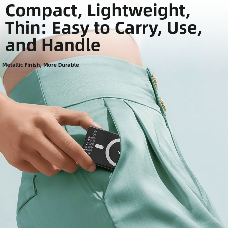 Магнитна безжична преносима батерия за зареждане, PD3.0 20W, 10000mAh, алуминиево тяло, модел MH805