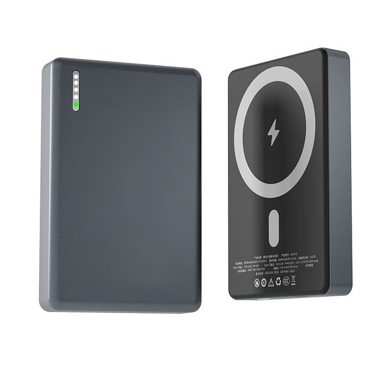 Магнитна безжична преносима батерия за зареждане, PD3.0 20W, 10000mAh, алуминиево тяло, модел MH805