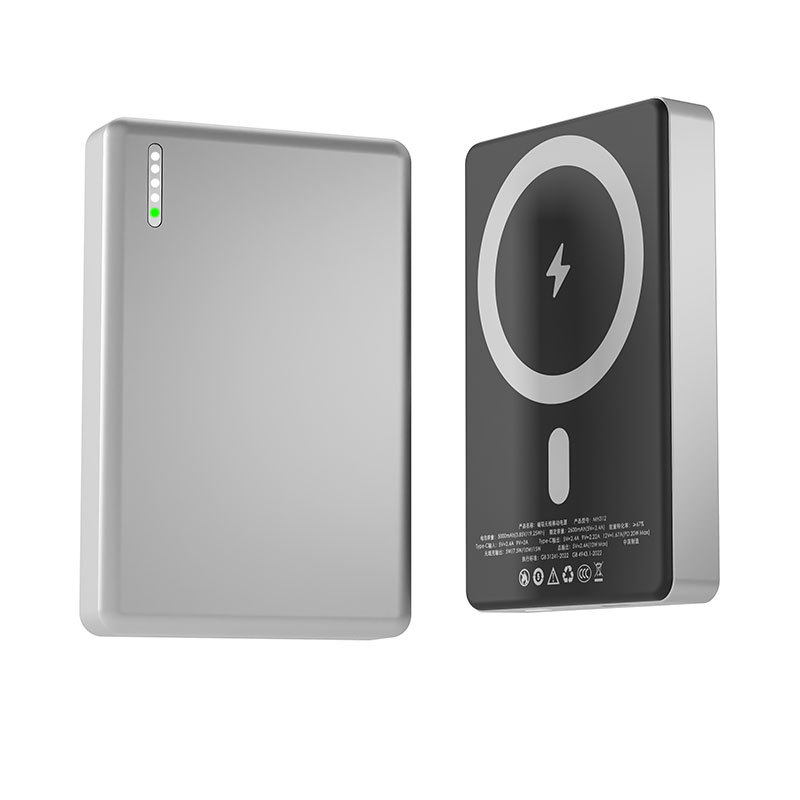 Магнитна безжична преносима батерия за зареждане, PD3.0 20W, 10000mAh, алуминиево тяло, модел MH805