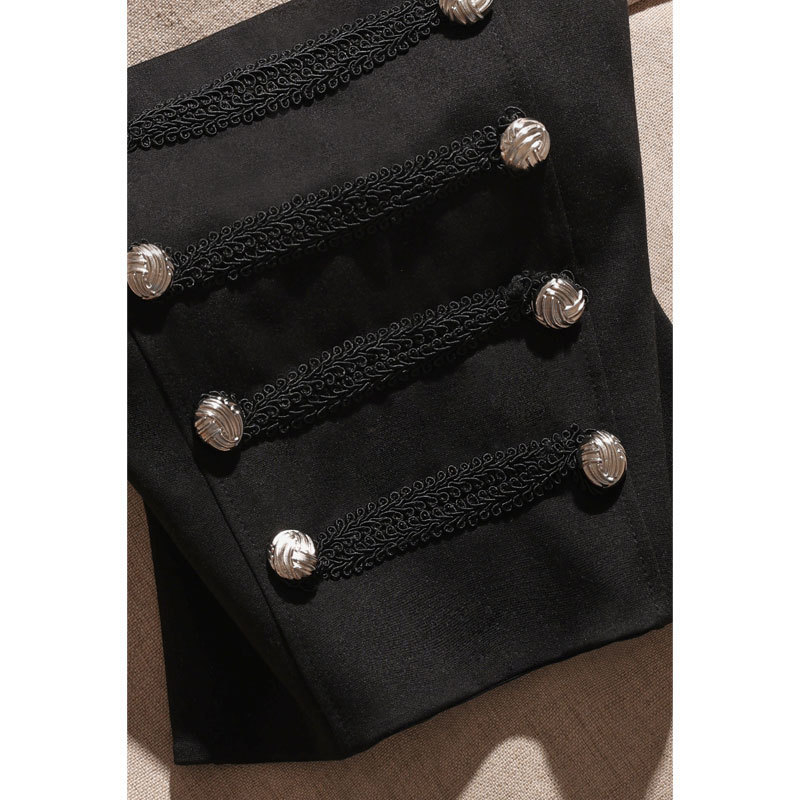 Στράπλες τοπ με κουμπιά, γαλλικού στυλ, μοναδικός σχεδιασμός; μάρκα norns girl, άνοιξη 2024, περιεχόμενο βασικού υφάσματος 95%+