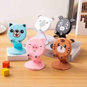 Държач за телефон с животински мотиви - мързелив държач, пластмасов, анимационен стил, универсален за телефон и таблет, с персонализация