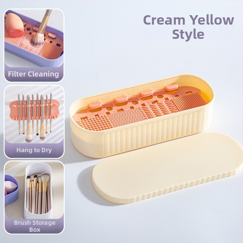 FLD силиконова кутия за почистване на четки за грим – кръгъл/правоъгълен модел, произход Yiwu, измиване на четки, срок на годност 5 години