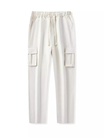 Ανδρικά παντελόνια με ίσια γραμμή για άνοιξη, υψηλή μέση, πολυεστερική ανάμιξη, μακριά