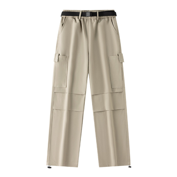 Ανδρικά παντελόνια εργασίας casual για άνοιξη-φθινόπωρο, ίσια γραμμή, μεσαία μέση, αδιάβροχα, πολυεστερικό μίγμα