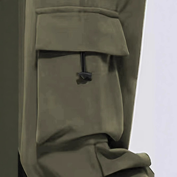 Ανδρικά παντελόνια cargo με πολλές τσέπες, ίσια γραμμή, μέση μεσαία, ελαστικό ύφασμα νάιλον-ελαστάν