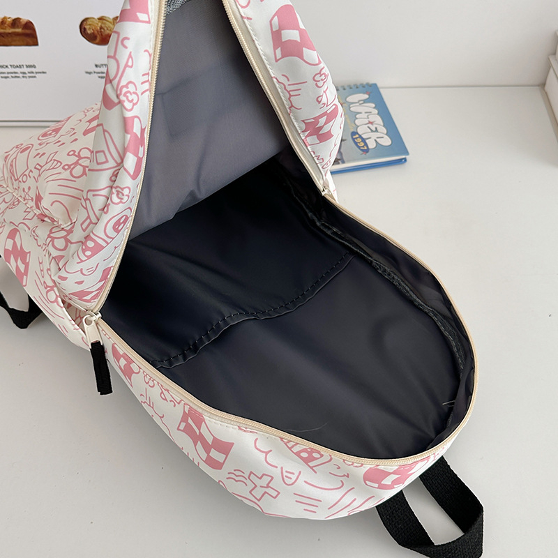 Σακίδιο πλάτης για σχολείο, υπερ-ελαφρύ νάιλον, αντι-κλοπή, κυρτός ιμάντας ώμου, γεωμετρικό μοτίβο, για μαθητές γυμνασίου, φθινοπωρινή έκδοση 2024