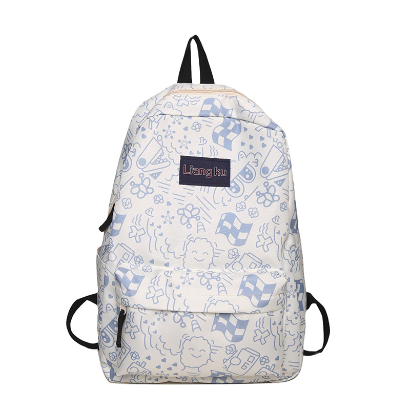 Σακίδιο πλάτης για σχολείο, υπερ-ελαφρύ νάιλον, αντι-κλοπή, κυρτός ιμάντας ώμου, γεωμετρικό μοτίβο, για μαθητές γυμνασίου, φθινοπωρινή έκδοση 2024