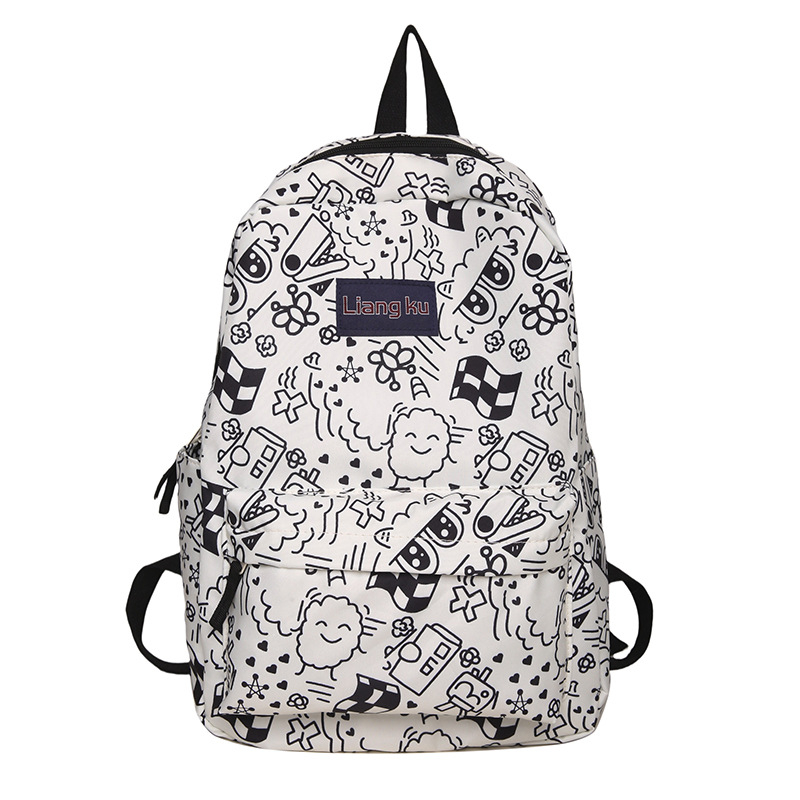 Σακίδιο πλάτης για σχολείο, υπερ-ελαφρύ νάιλον, αντι-κλοπή, κυρτός ιμάντας ώμου, γεωμετρικό μοτίβο, για μαθητές γυμνασίου, φθινοπωρινή έκδοση 2024